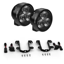 VISION X Lighting - VISION X CR-3 PERFORMANCE LED FOG LIGHT UPGRADE KIT | HYBRID CLEAR | JEEP WRANGLER JK, JL & GLADIATOR JT - Image 1