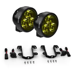 VISION X Lighting - VISION X CR-3 PERFORMANCE LED FOG LIGHT UPGRADE KIT | HYBRID SELECTIVE YELLOW | JEEP WRANGLER JK, JL & GLADIATOR JT - Image 1