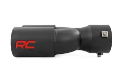 Rough Country - ROUGH COUNTRY Exhaust Tip Black | Red RC Logo | 2.5-3 Inch Pipe Single Inlet | Dual Outlet - Image 3