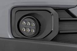 Rough Country - ROUGH COUNTRY LED FOG LIGHT KIT 3.5 INCH ROUND BLACK SERIES | AMBER DRL | TOYOTA TACOMA (16-22) - Image 1